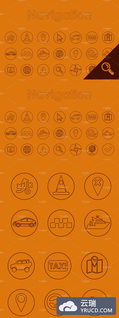 导航图标素材 49 NAVIGATION simple icons