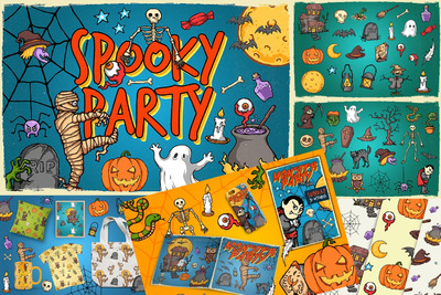 万圣节插画和图案下载[Ai]