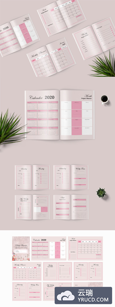 工作日计划手册模板下载[indd]