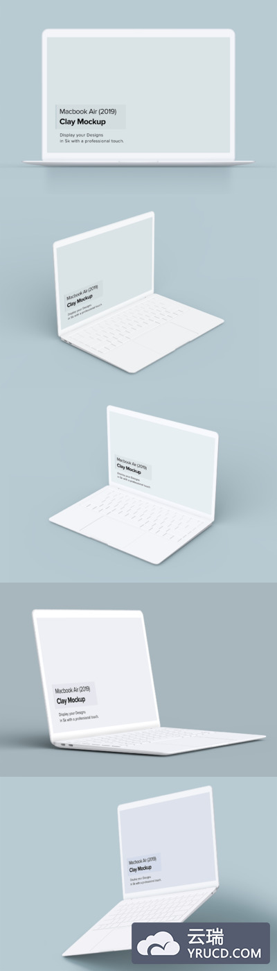 清新的 Macbook Air 电脑样机素材下载[PSD]