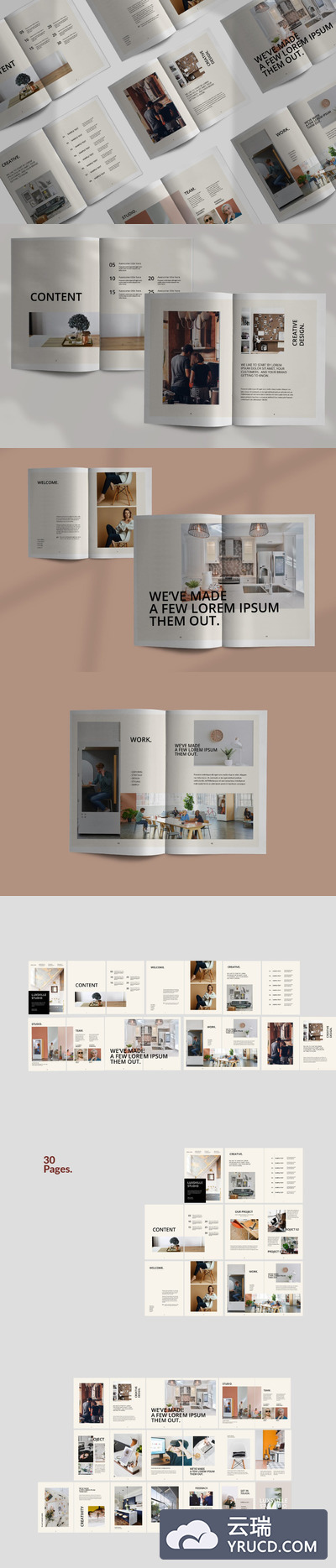 奢华的时尚的大图画册杂志模板下载[indd]