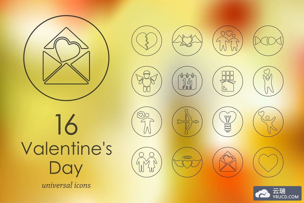 情人节图标素材16 Valentine's Day icons