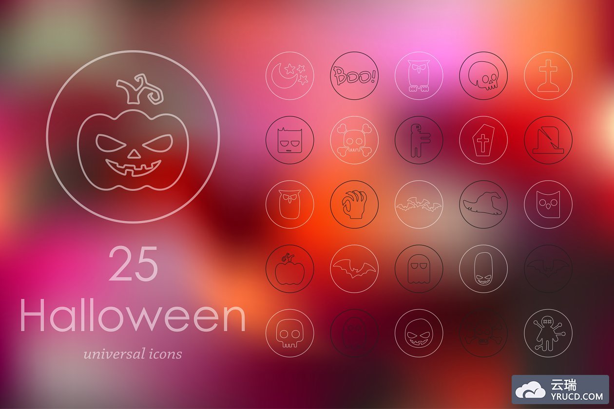 万圣节图标素材 25 Halloween icons