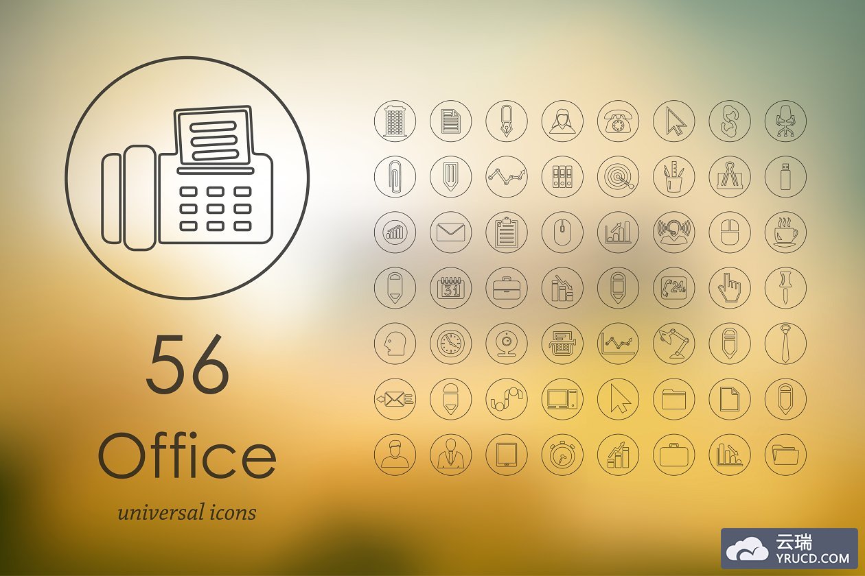 办公图标素材 56 office icons