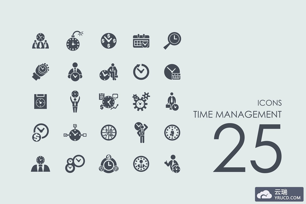 时间管理的图标素材 25 Time Management icons
