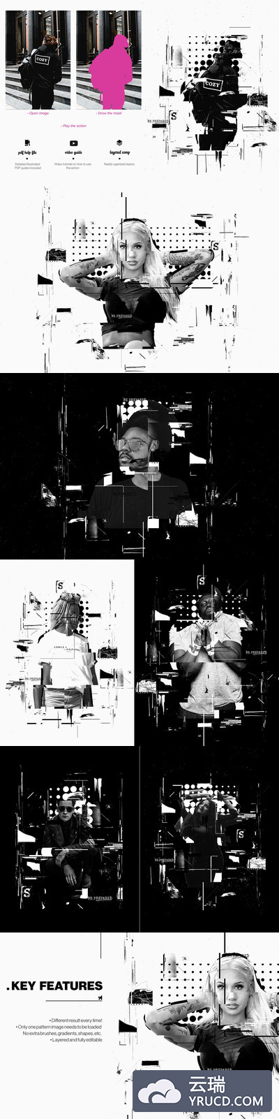 照片酷炫转换效果的PS动作下载[atn]