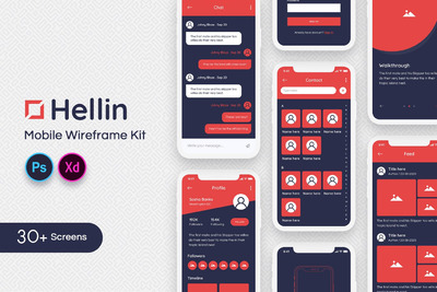 简约好用的线框wireframe APP UI KITS