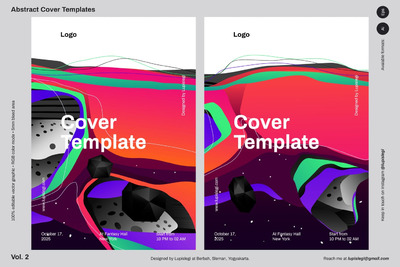 抽象时尚的矢量图形平面设计素材[ai]