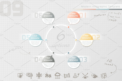 PPT信息图表 Modern Infographic Options (9)