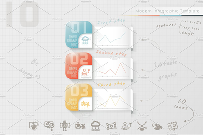 信息图表PPT素材 Ribbon Options (10)
