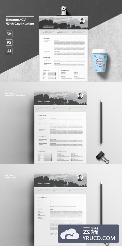 简单的简历模板 Resume/CV With Cover Letter