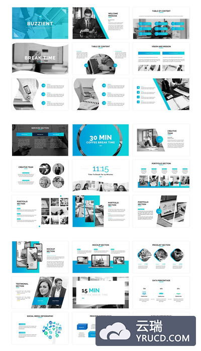 金融技术相关的商业计划书PPT模板下载 [PPTX]