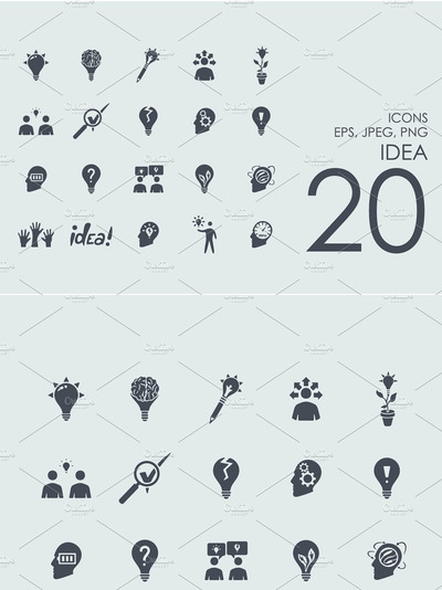 创意思想图标素材 20 idea icons