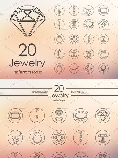 珠宝图标素材 20 JEWELRY icons