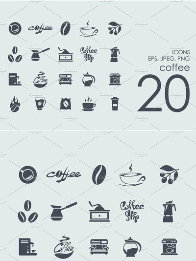 咖啡图标素材 20 Coffee icons