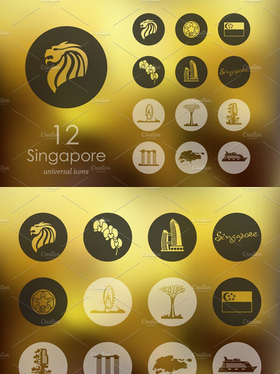 新加坡图标素材 12 Singapore icons