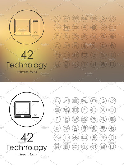 ui科技图标 42 technology icons