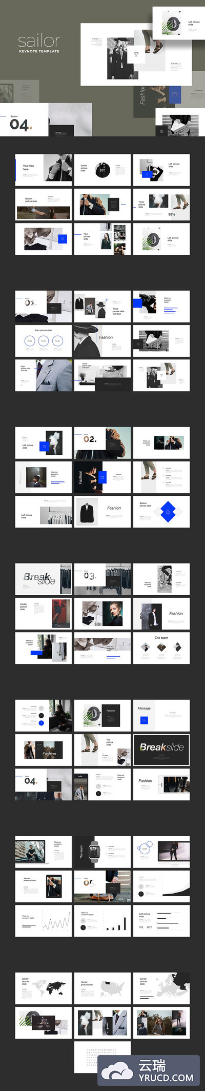 展示PPT模板 Sailor Keynote Template