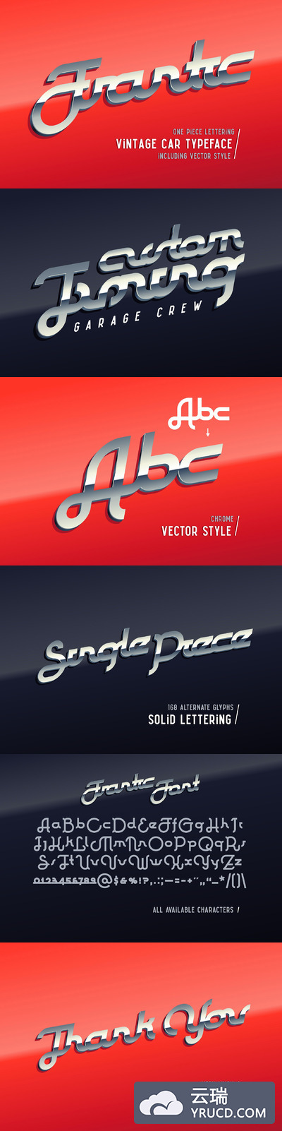 疯狂的设计字体 Frantic vintage typeface