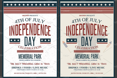 美国元素海报模板 4th July / Independence Day Flyer