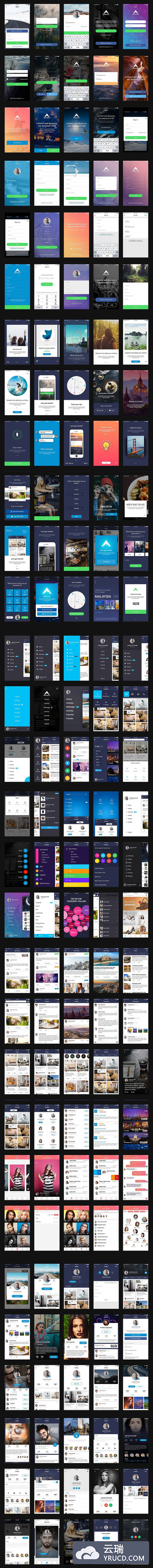 Mountify Mobile UI Kit for ADOBE XD