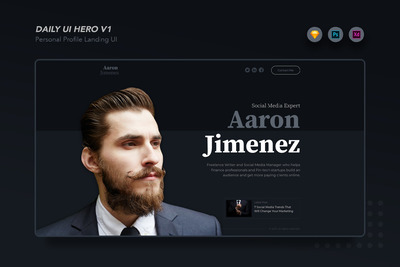 个人简历与与介绍网站模板下载[XD,Sketch,PSD]