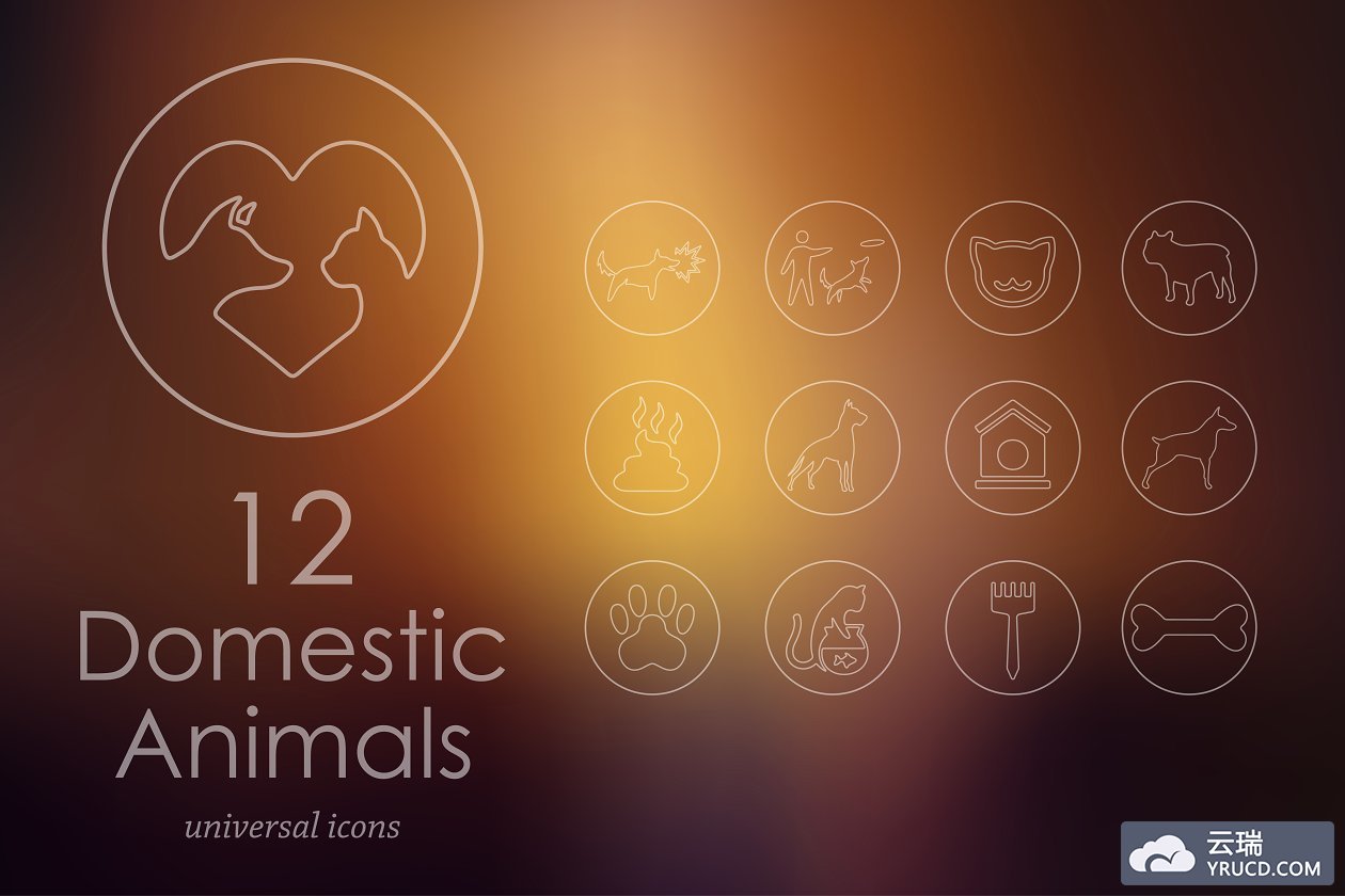 宠物图标素材 12 pets icons