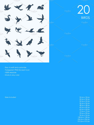 鸟图标素材 Birds icons