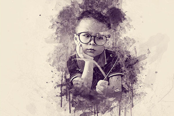 油漆墨水滴落效果照片处理ps动作