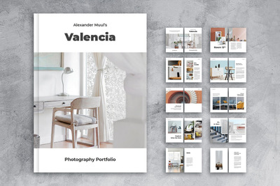 简约时尚高端优雅品牌手册画册宣传册杂志设计模板