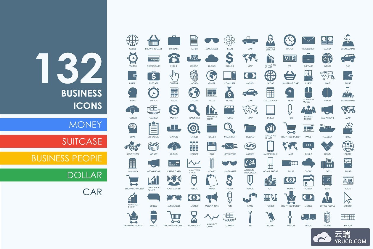 商业图标素材 132 business icons