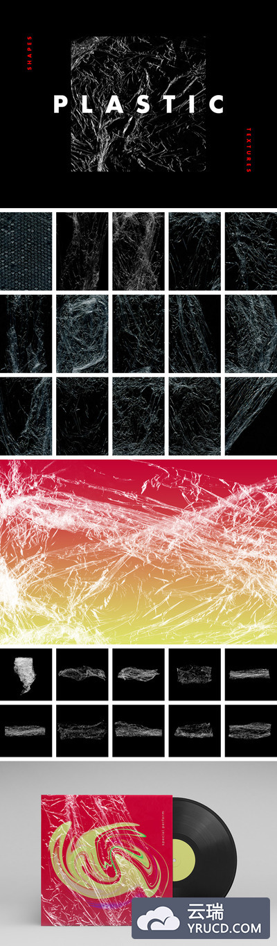 背景纹理 | 高质量15种手工透明塑料纹理形状