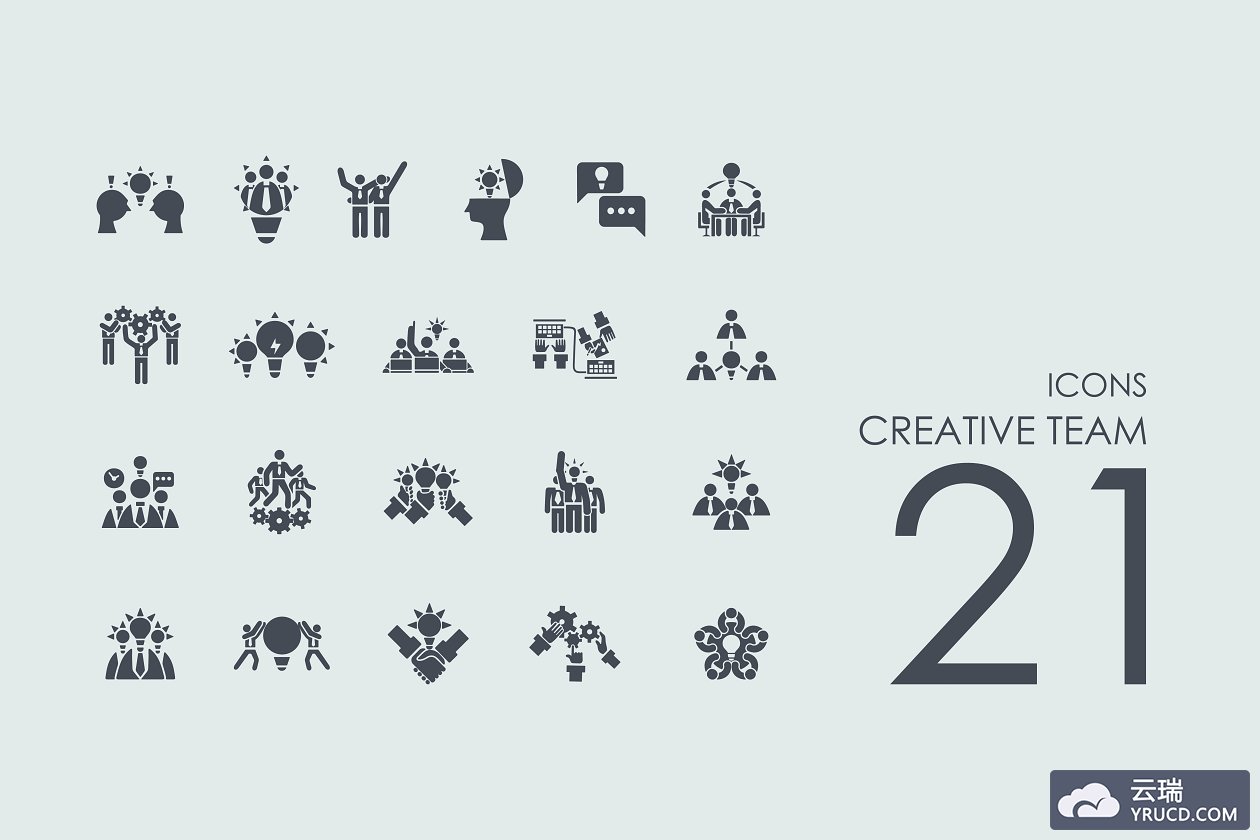 创意团队图标素材 21 Creative Team icons