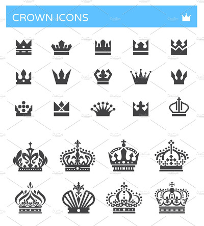 黄冠图标素材 Crown Icons