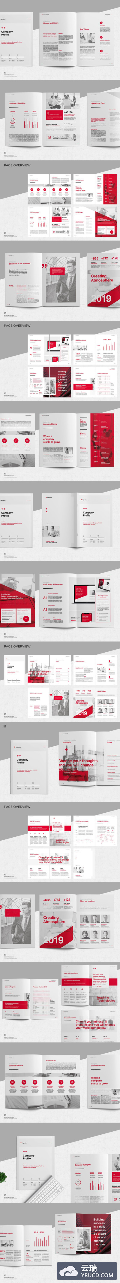 时尚高端专业的高品质商业商务品牌手册画册房地产楼书杂志宣传册设计模板