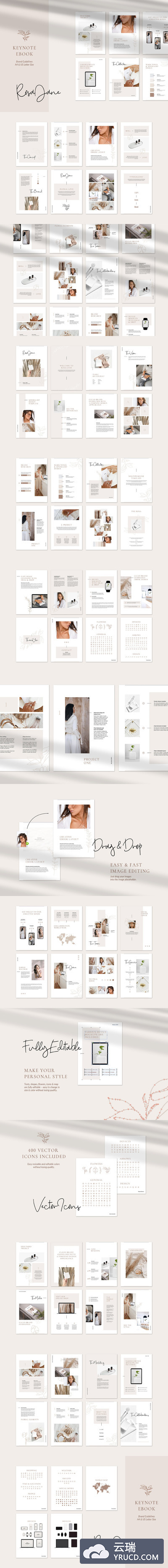 时尚简约优雅清新电子书演讲keynote幻灯片演示模板（key）