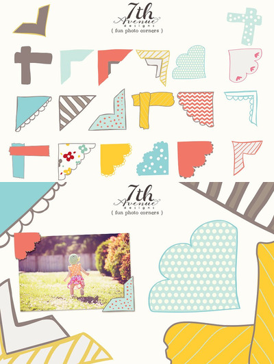 可爱的照片边框 Fun Photo Corners