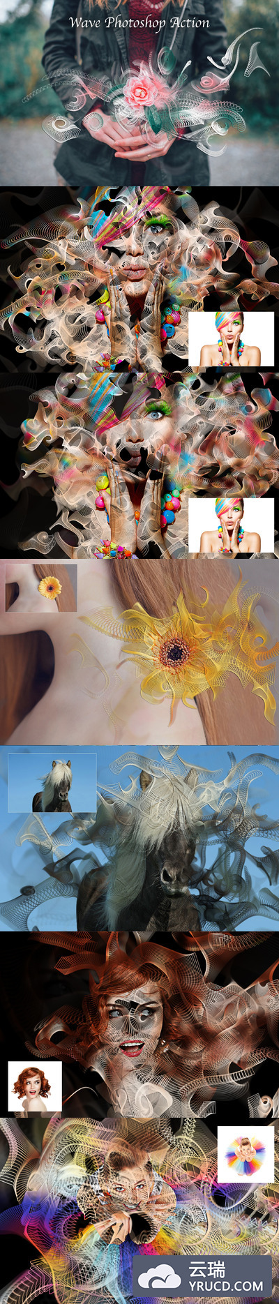 波纹特效ps动作 Wave Photoshop Action