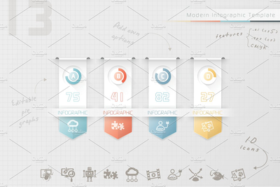 现代信息图表ppt素材 Modern Infographic Options (13)