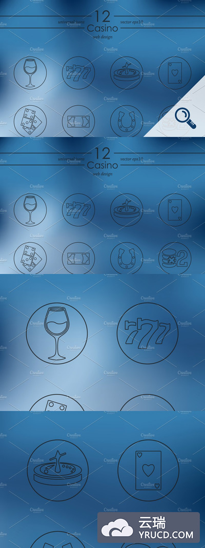 游戏图标素材 12 CASINO icons