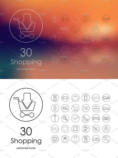 电商图标素材 30 shopping icons