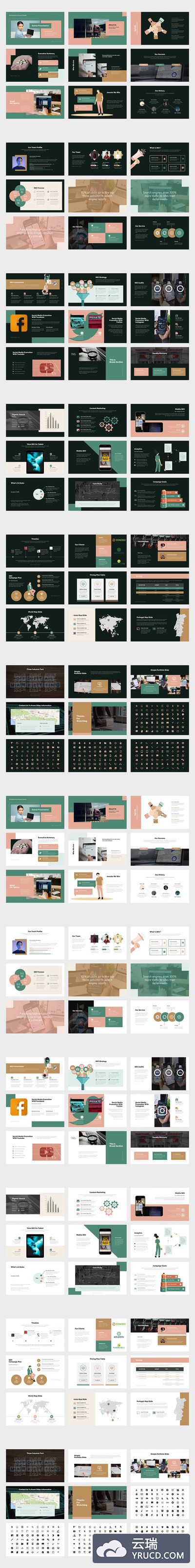 SEO网站运营PPT模板下载[PPTX]