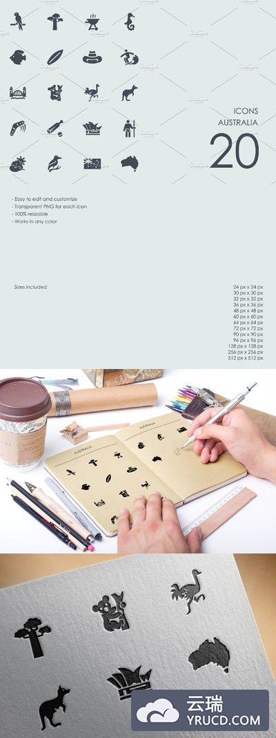 澳大利亚的图标素材 Australia icons