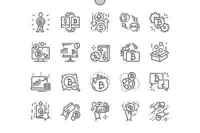 区块链ui图标素材 Cryptocurrency exchange platform LI