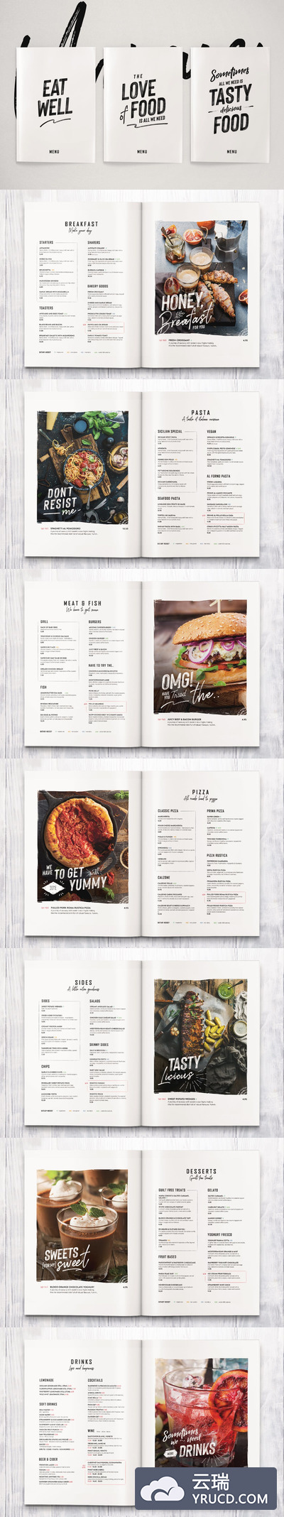 美食画册菜单模板下载PSD