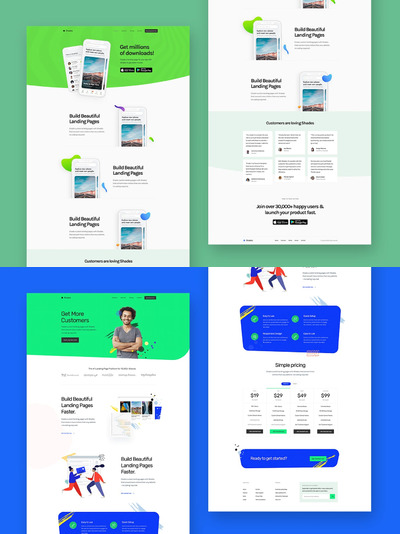 企业产品服务网页模板下载Sketch