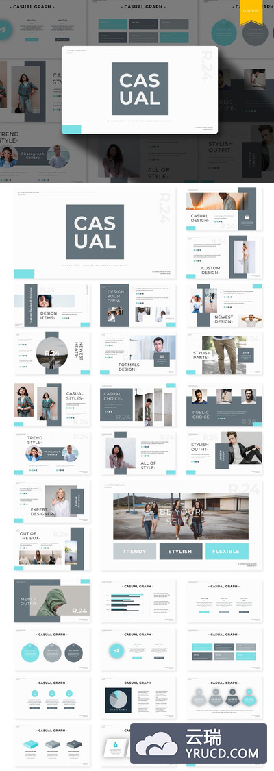 时尚高端简约多用途的高品质Google slides谷歌幻灯片演示模板（pptx）