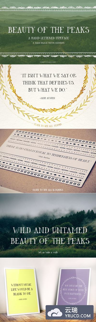 简单的时尚字体 Beauty Of The Peaks Serif Font