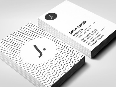 简单的几何图形名片 Simple Business Card