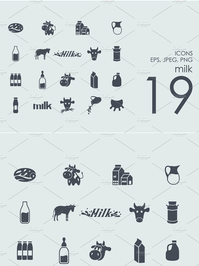 牛奶图标素材19 milk icons